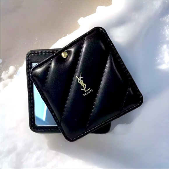 YVES SAINT LAURENT YSL Beaute Black Novelty Hand Mirror Sealed New - Picture 2 of 7